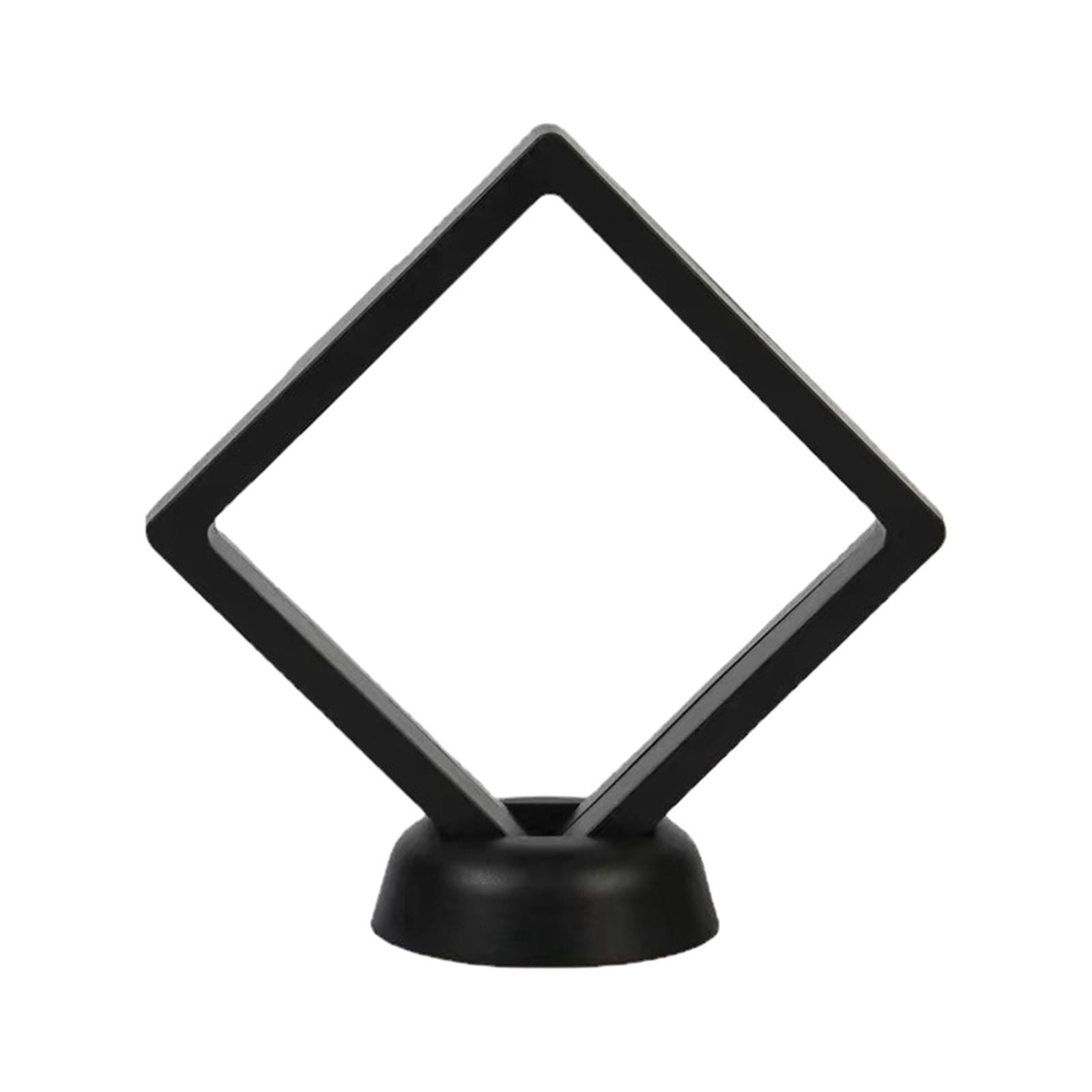 Magideal - Caja De Almacenamiento De Joyería De Película Fina De 4 Piezas, Vitrina Flotante 3D, Caja De Presentación 3D Marco Flotante 3D Con Soporte Para Joyerí 11X11X2Cm