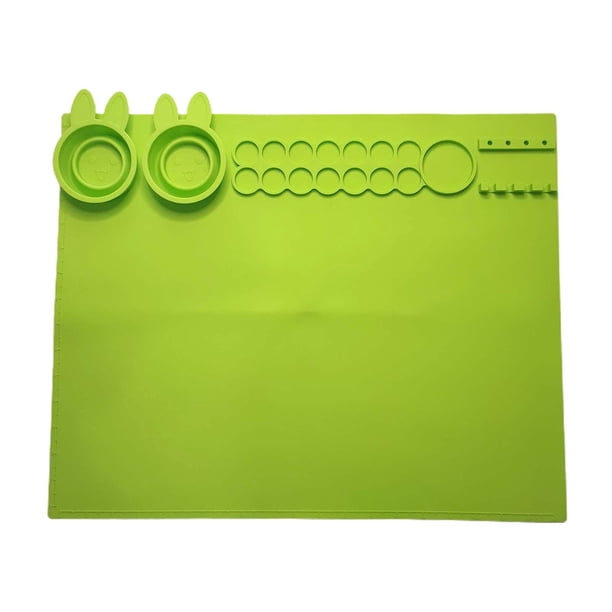 Alfombrilla Artesanal De Silicona Para Pintura De Acuarela Para Niños, Fabricación De Collares De Joyas De Arte Verde