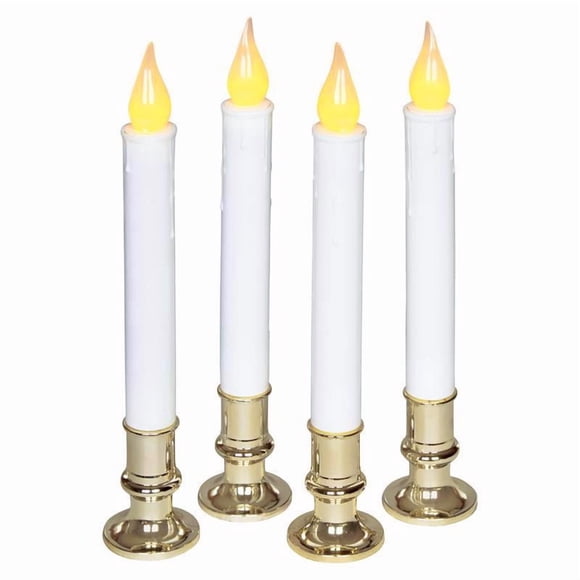 Candle Celebrations LED parpadeando 9 pulgadas, color naranja, 4 luces