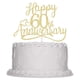thumbnail image 2 of Decoraciones para tartas Sleyberoy Gold Glitter, feliz 60 aniversario, 2 of 8
