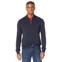 Jersey Tommy Hilfiger De Manga Larga De Algodón Con Cierre En Cuarto Y Cremallera Azul Marino