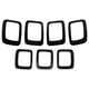 thumbnail image 1 of 7x Cubierta De La Parrilla Delantera Del Coche Cubiertas De Insertos De Parrilla Duraderas Para Jeep Compass Black, 1 of 5