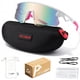 thumbnail image 5 of POLASUP GAFAS LENTES DE SOL Gafas de sol deportivas blancas con detalles rosas y lentes iridiscentes. Diseño moderno, protección UV 400. Ideales para ciclismo, running y actividades, 5 of 5