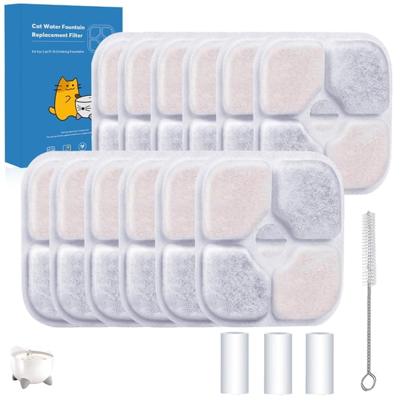 Paquete de 12 filtros para fuente de agua compatibles con Catit Pixi