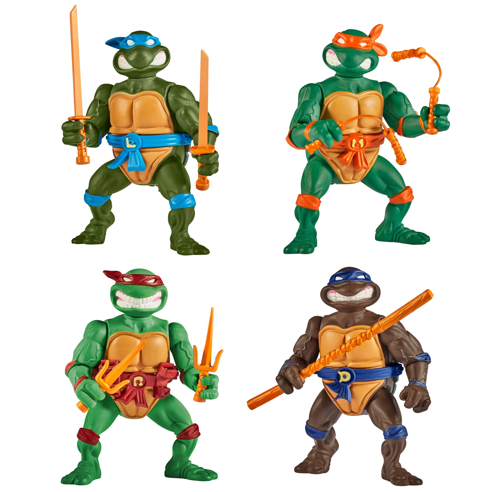 Teenage Mutant Ninja Turtles - Figura De Acción De Las Tortugas Ninja Adolescentes Mutantes (paquete De 4) Clásica