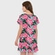 thumbnail image 2 of Vestido Mujer Cuello V Print Hawai Rosado Corona, 2 of 5