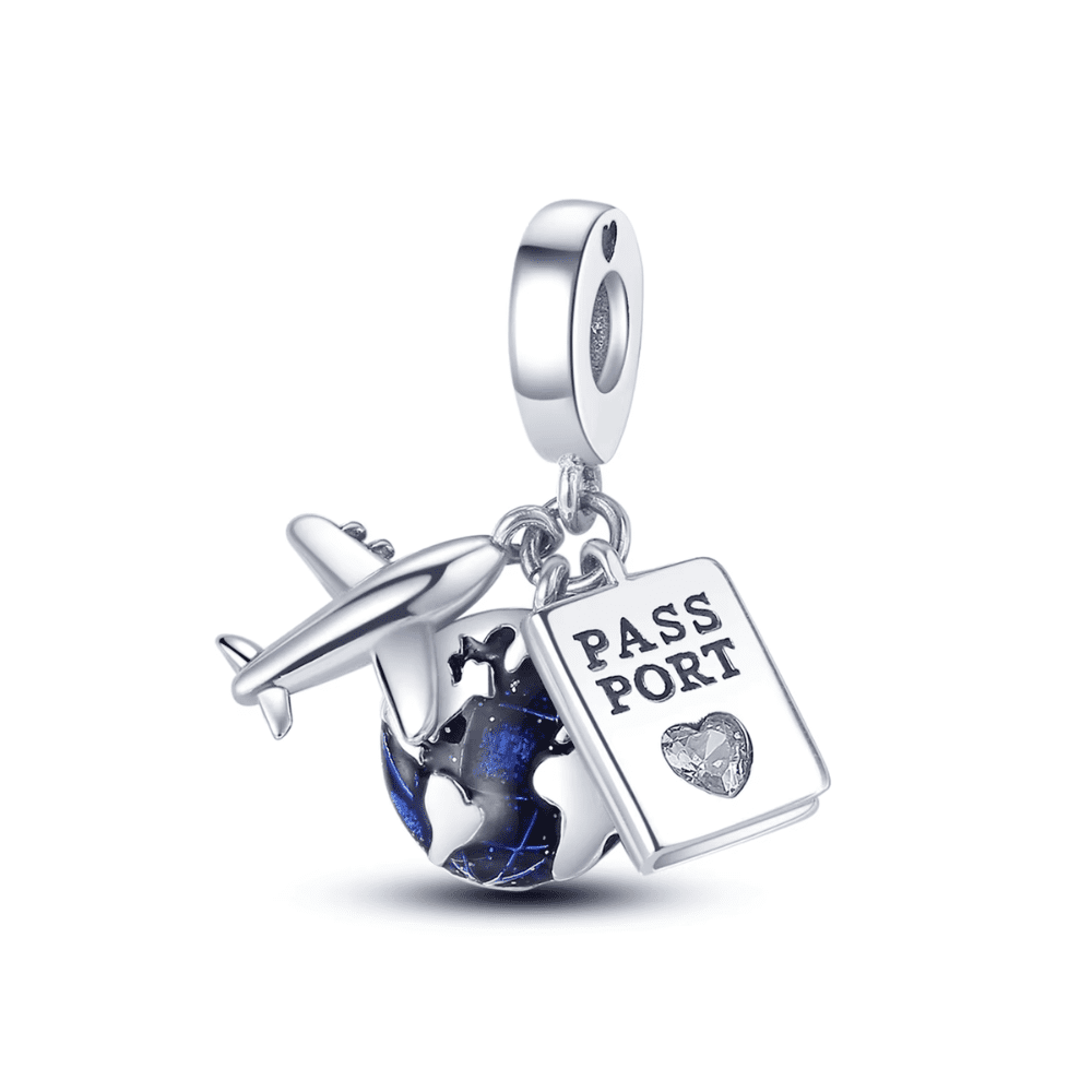 Fershop - Charm Colgante Viaje Por El Mundo Pasaporte