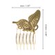 thumbnail image 2 of Unique Bargains 1 Pc Peine Lateral Duradero con Mariposas para Mujeres para Fiestas Tono Dorado Vintage Aleación, 2 of 4