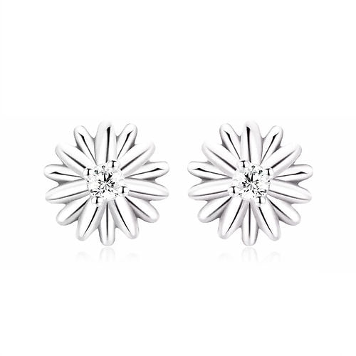 La Garza - Aros Plata Mujer Girasol