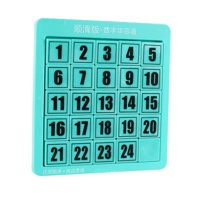 Magideal - Rompecabezas Lógico, Rompecabezas Deslizante De Acertijo, Juguetes Educativos De Matemáticas, Rompecabezas De Diapositivas Numéricas, Rompecabezas , 24 Cubos Verde