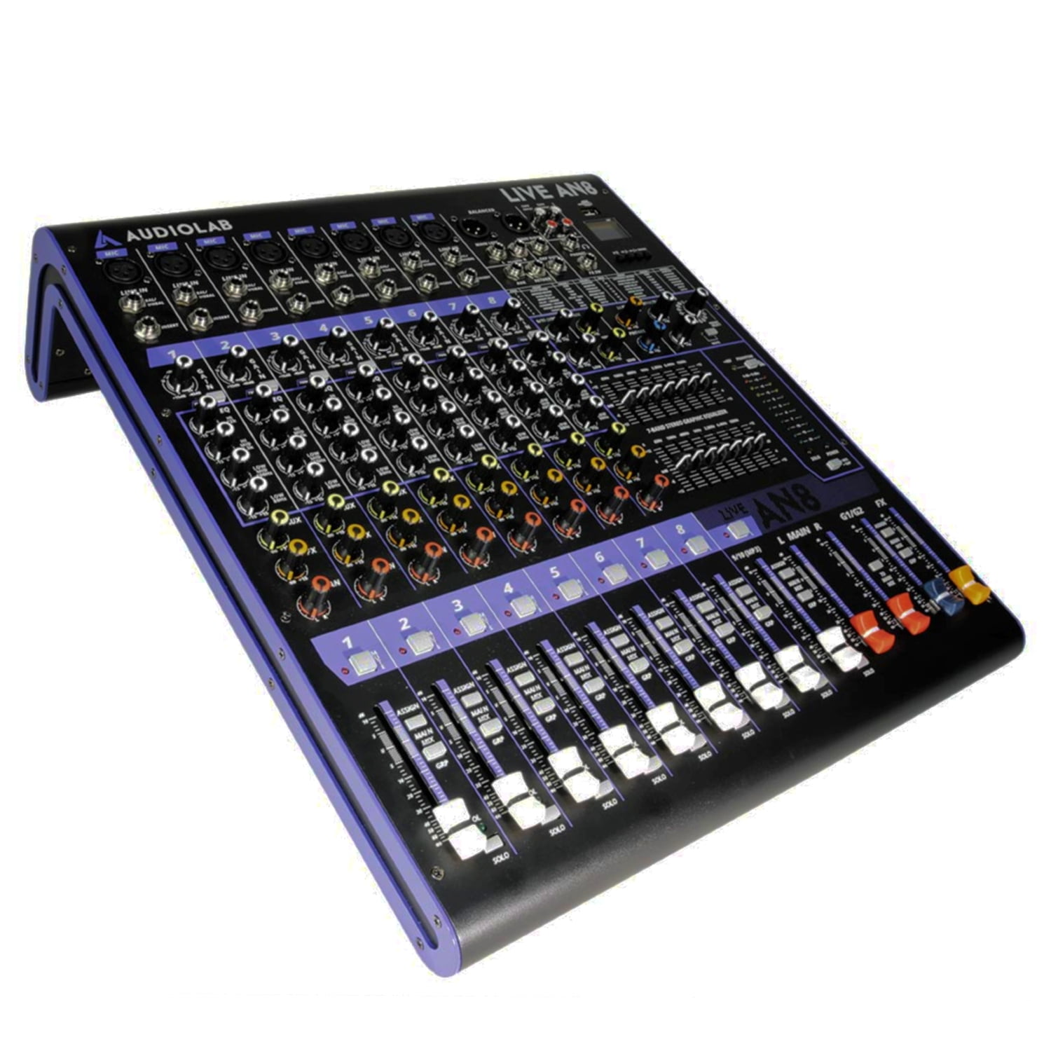Audiolab - Mezclador Analogo 8 Canales Profesional Audio Lab Live An8