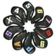 thumbnail image 1 of Juego De 10 Fundas De Cabeza De Hierro De Golf De PU, Textura Suave, Resistente Al Agua, Color Negro, 1 of 5