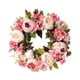 thumbnail image 4 of Guirnalda de flores de peonía hecha a mano, guirnalda de primavera, corona Floral de imitación de 40cm para puerta delantera de boda, decoración para peonía k, 4 of 5