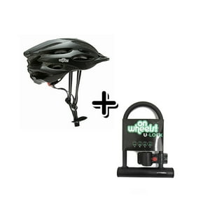 Onwheels - Casco Sport Negro M (55-58Cm)+U-Lock Corto Con Soporte - Negro