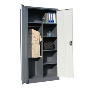 Prochef - Armario De Acero 90X40X185 Cm. 6 Espacios. 2 Cuerpos 2 Puertas
