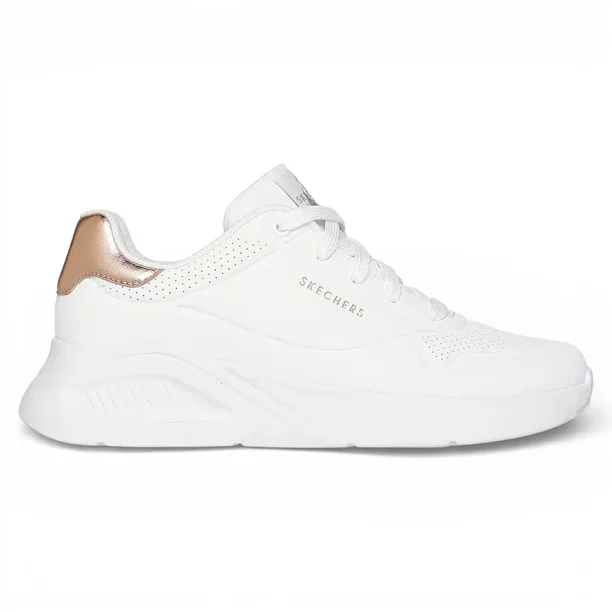 Zapatilla Mujer Uno Lite Shimmer Along Blanca Skechers