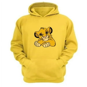 Genérico - Polerón Canguro El Rey De La Selva Amarillo Talla M Unisex