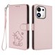 thumbnail image 1 of Honor 600 Smart Funda Billetera con Estampado de Gato, Rosa, 1 of 6