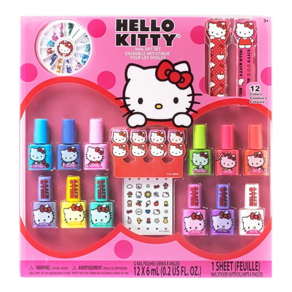 Set de esmaltes de uñas Townley Girl Hello Kitty con accesorios 3+