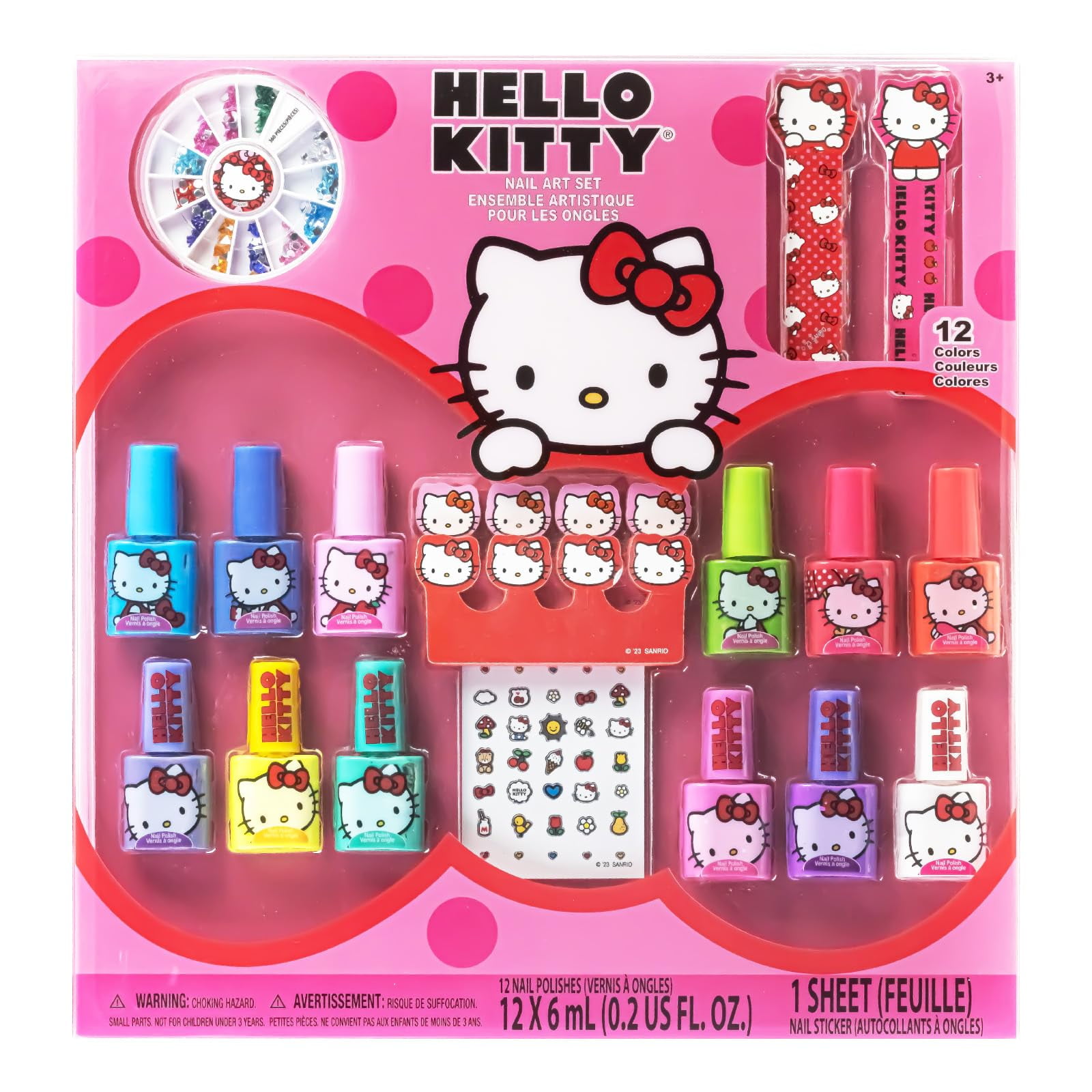 Set De Esmaltes De Uñas Townley Girl Hello Kitty Con Accesorios 3+