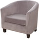 thumbnail image 1 of Fundas para silla de 2 piezas con funda de cojín, muy elásticas, lavables, para sillón, sofá, bar, sala de estar y comedor (gris plateado), 1 of 5