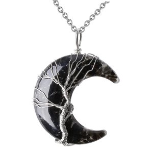 Ioensy - Collar Colgante Espiritual Espiritual Encantos Exquisita Media Luna Para Niñas