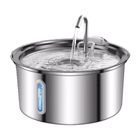 Genérico - Fuente De Agua Para Gatos Acero Inoxidable Con Ventana 3.2L