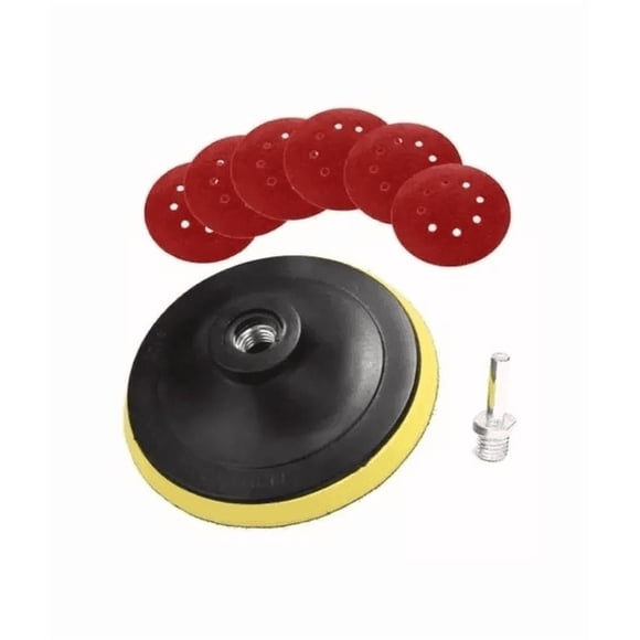 Disco velcro 4 1/2 para esmeril y taladro, color negro
