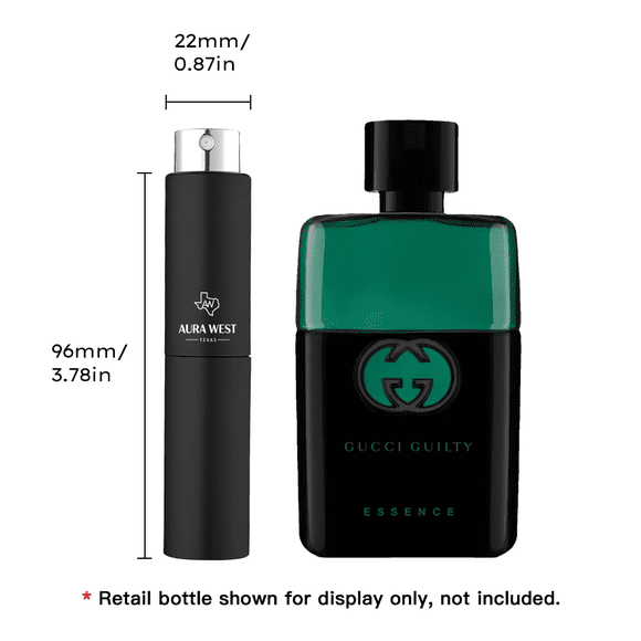 Aura West - Gucci Guilty Black Essence EDT para Hombre Spray de Viaje (5ml)