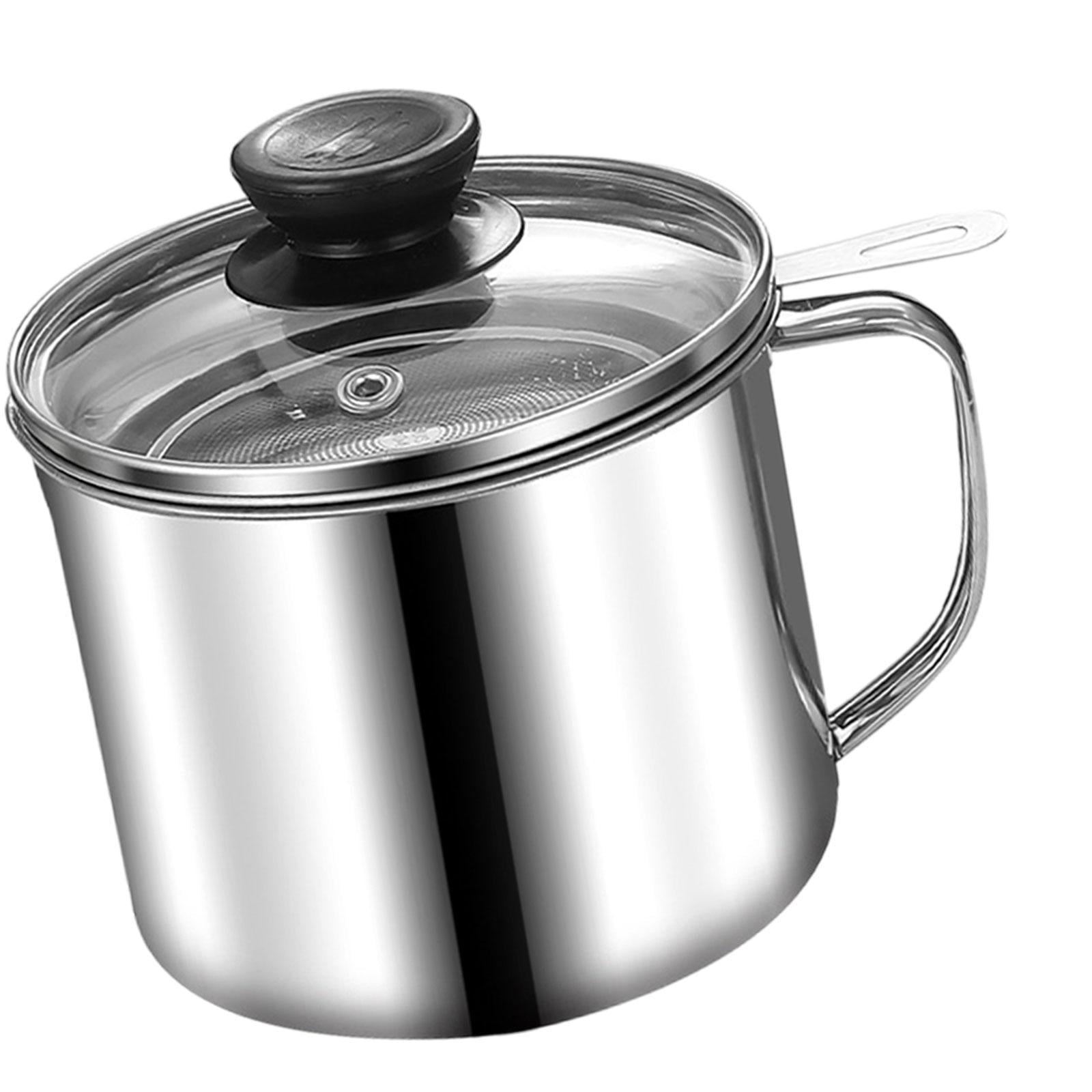Bothyi - Contenedor De Grasa De Tocino, Colador De Grasa De 1,3 L Para Cocina, Restaurante, Hogar Con Tapa De Vidrio