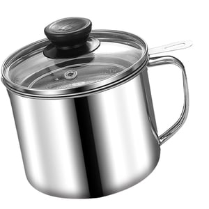 Bothyi - Contenedor De Grasa De Tocino, Colador De Grasa De 1,3 L Para Cocina, Restaurante, Hogar Con Tapa De Vidrio