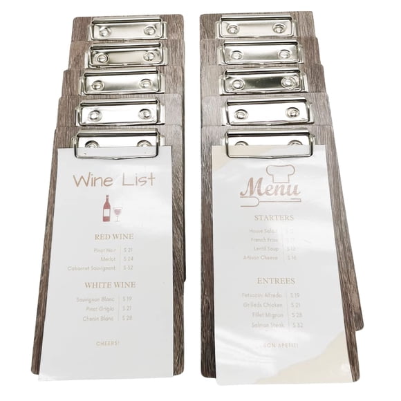 Presentadores Wood Check Olbia, 10 unidades, para restaurantes, color gris
