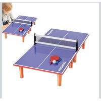 Genérico - Mini Mesa De Juego Ping Pong Portátil Azul