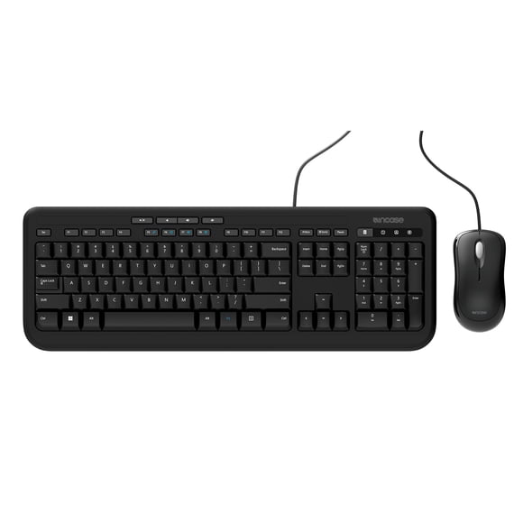 Combo de teclado y mouse con cable Incase Desktop 600 negro