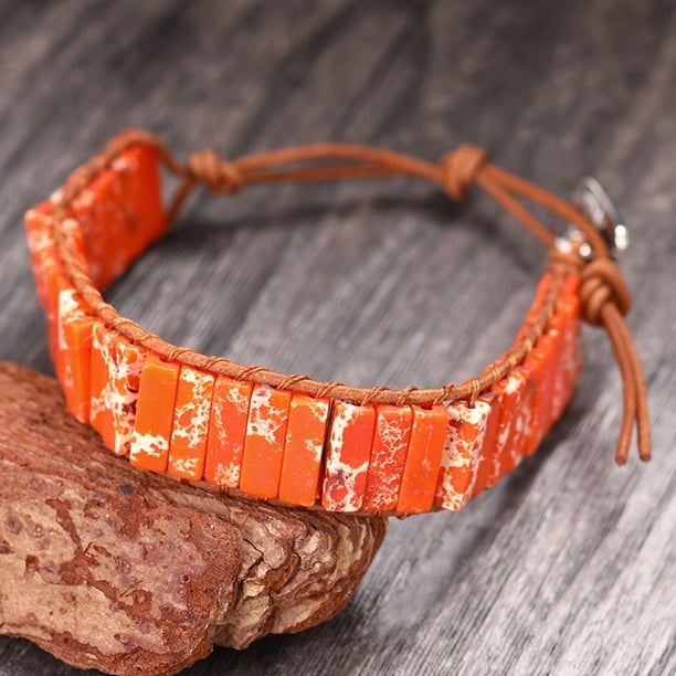 Colorful Stone Braided Bracelet Adjustable Rope Hand Bracelet Energy Healing & Relax Anxiety Jewelry Gift Boho Style 1 Pc