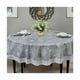 thumbnail image 4 of Mantel redondo de vinilo de encaje de 60 pulgadas con reverso de franela, impermeable, resistente al aceite y a las manchas, ideal para picnics al aire libre, camping, cocinas interiores, comedores y, 4 of 5
