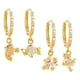 thumbnail image 2 of 4 Pendientes Colgantes De Aro Para Niñas Adolescentes Para Novia, Madre, Esposa, 2 of 5