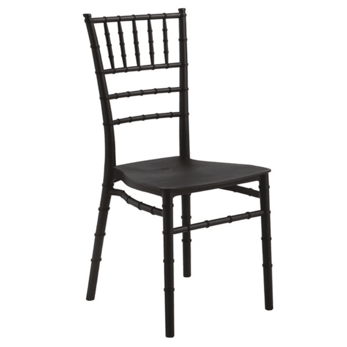 Moboi - Silla Chiavari Apilable Para Comedor Terraza Eventos Negra