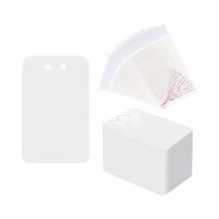 Magideal - 100 Uds Tarjetas De Exhibición De Llavero Con Bolsas Autosellantes Embalaje De Joyería 3''X4.7 ''Tarjetas De Llavero De Exhibición Etiquetas De Precio Blanco