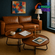 thumbnail image 1 of Juego Mesas Centro Redonda Living Madera Moderna 80cm y 60cm, 1 of 6