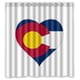 thumbnail image 1 of Cortina de ducha con la bandera del estado de Colorado, juego de cortina de baño con ganchos, tamaño 66 x 72 pulgadas, 1 of 3