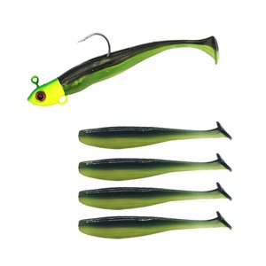 Ioensy - Cebos De Pesca Cebos De Pesca De Silicona Cebos Artificiales Para Carpa Salmón Perca Negro Verde