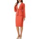 thumbnail image 4 of INSPIRE CHIC Conjuntos de Traje para Mujer Blazer de Manga Larga y Falda Lápiz 2 Piezas Conjuntos Naranja M, 4 of 6