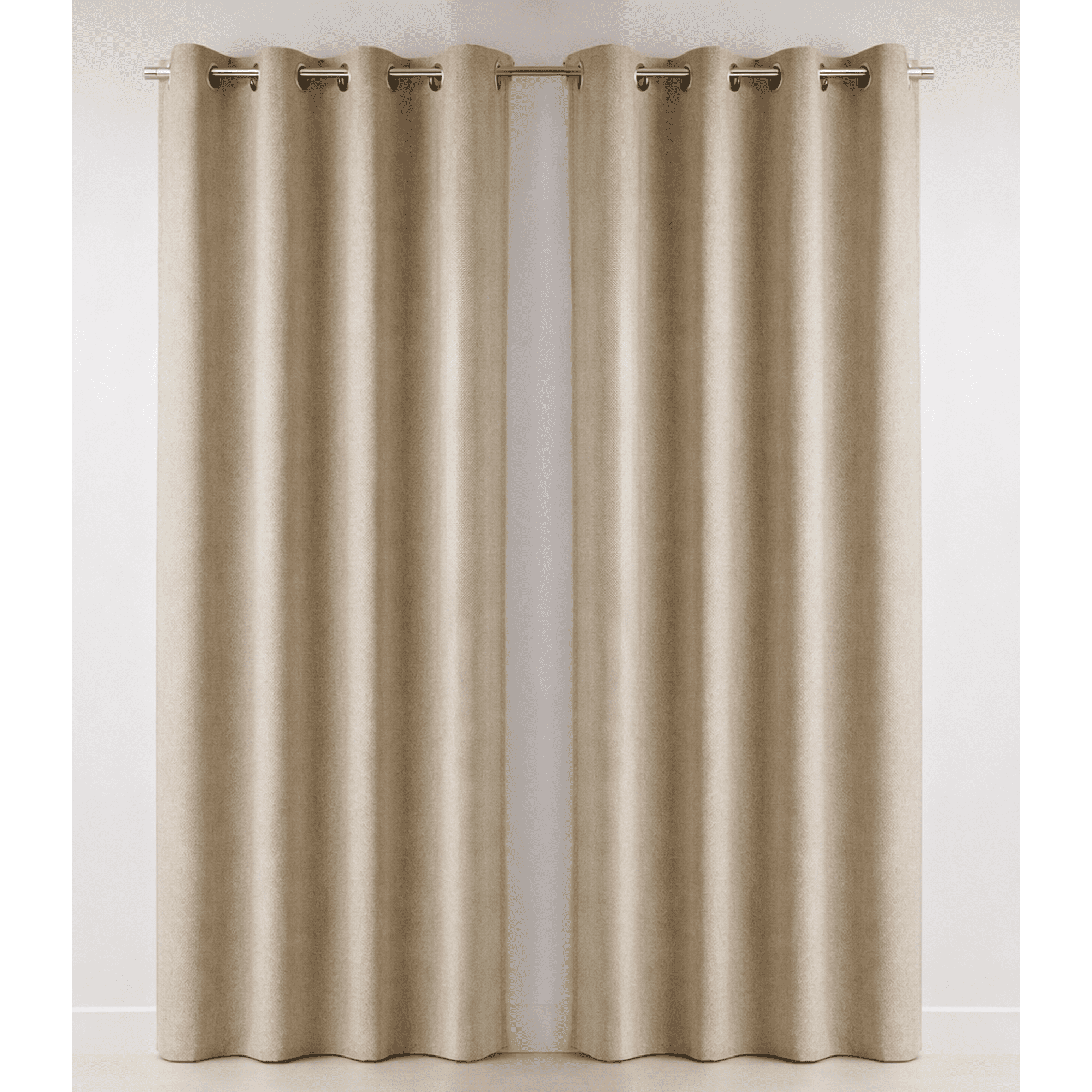 Zahr - Set 2 Cortinas Blackout Nordic Tostado