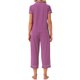 thumbnail image 3 of INSPIRE CHIC Conjunto de Pijama de Manga Corta para Mujer con Botones para Lactancia con Pantalones Capri y Bolsillos XL Gris Púrpura, 3 of 6