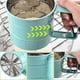thumbnail image 3 of Fabricación de material de acero inoxidable de tamiz de harina de 2 piezas, taza de tamiz de café, tamiz semiautomático de 2 tazas para hornear. taza de tamiz de pastelería de malla fina (ro, 3 of 3