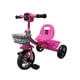 thumbnail image 2 of Triciclo Infantil Bici Musical Con Canasto y Respaldo Rosado, 2 of 7