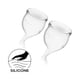 thumbnail image 2 of Satisfyer Set de 2 Copitas Menstruales Feel Secure Blanco, 2 of 7