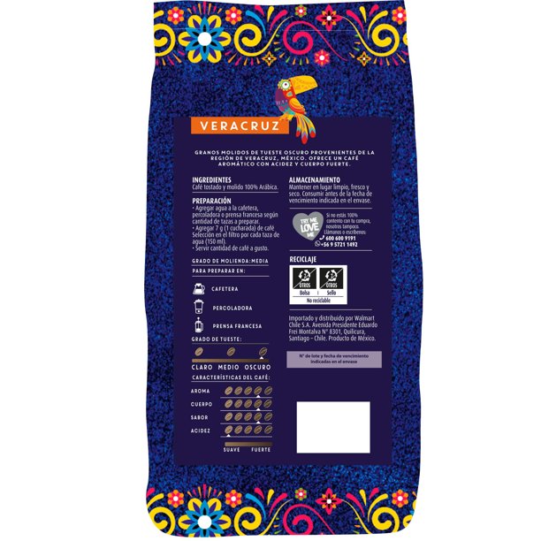 Café Grano Molido Veracruz Bolsa, 500 g | Lider