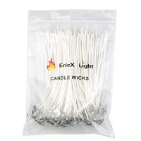 Candle Wick Ericx Light, 100% Algodón Natural, 6 Pulgadas, 100 Unidades